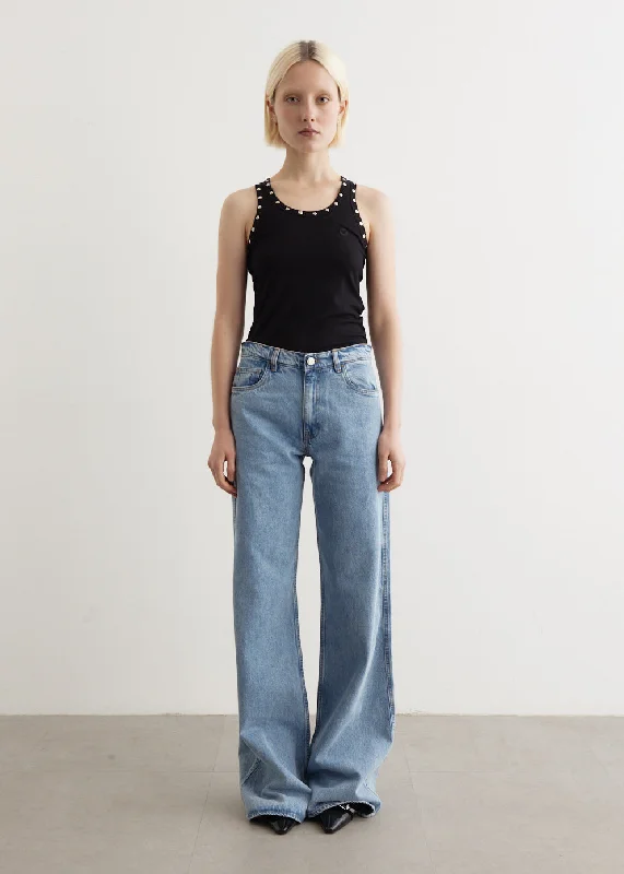 Wide Leg Denim Jeans