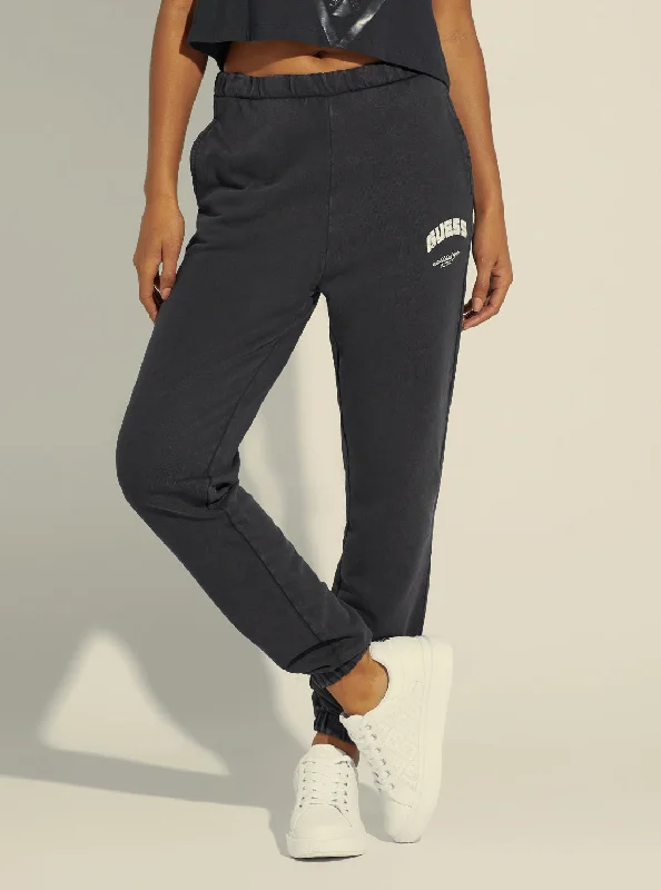 Black Bryony Active Logo Trackpants