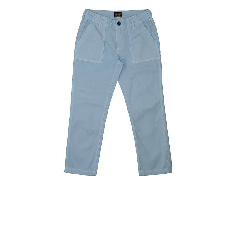 Military Cotton Twill Crop Pant - Baby Blue