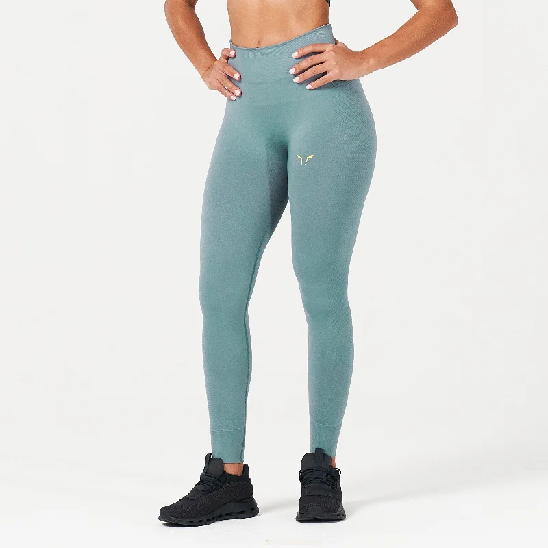 LAB360° Seamless Cuffed Leggings - Goblin Blue