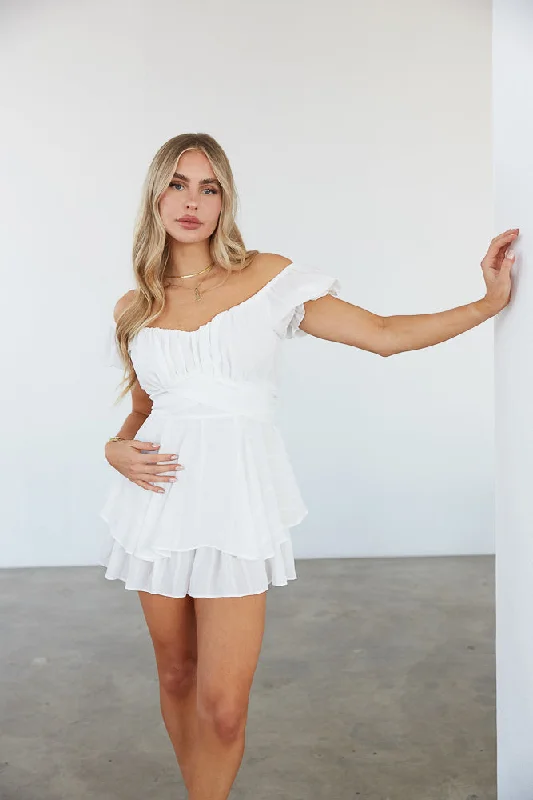 Lydia Ruffle Wrap Romper