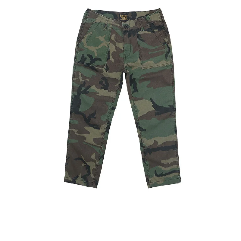 Military Camo Crop Pant - Light Stone Wash