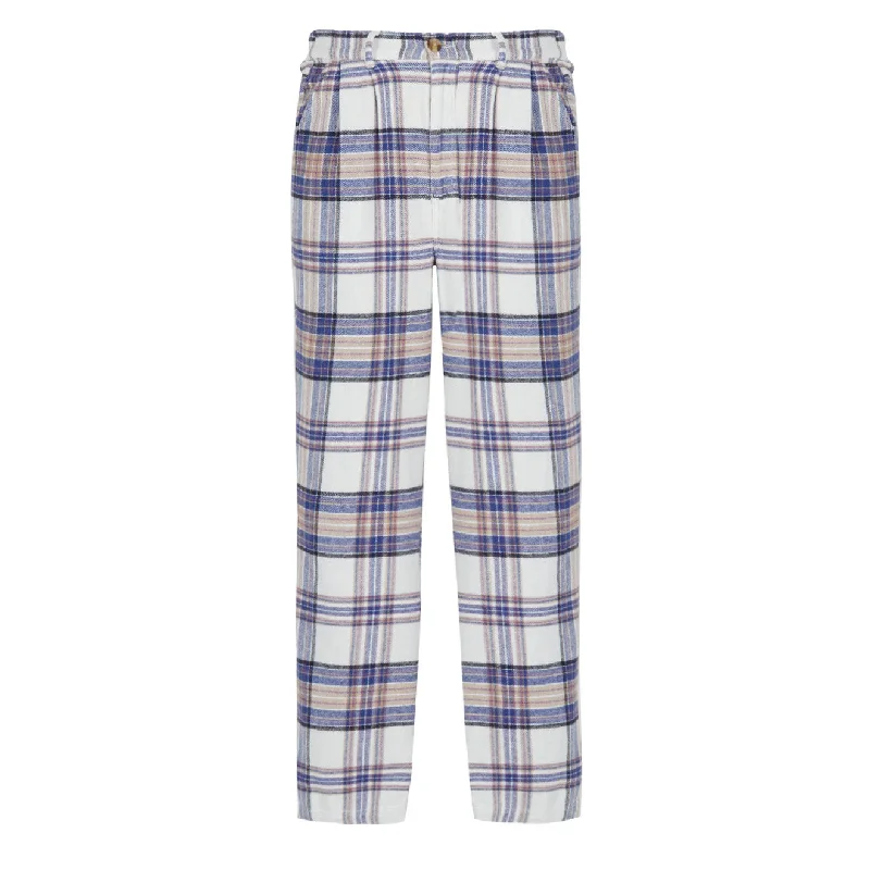 Obey Womens Max Plaid Pants Unbleached Multi