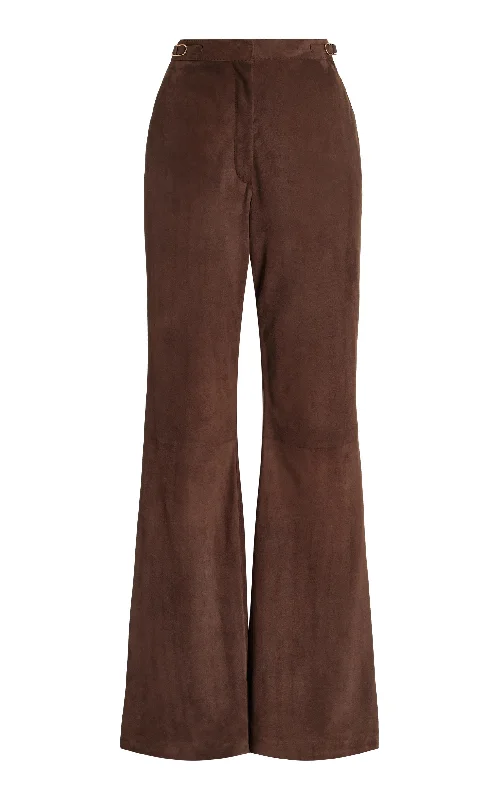 Vesta Pant in Chocolate Suede