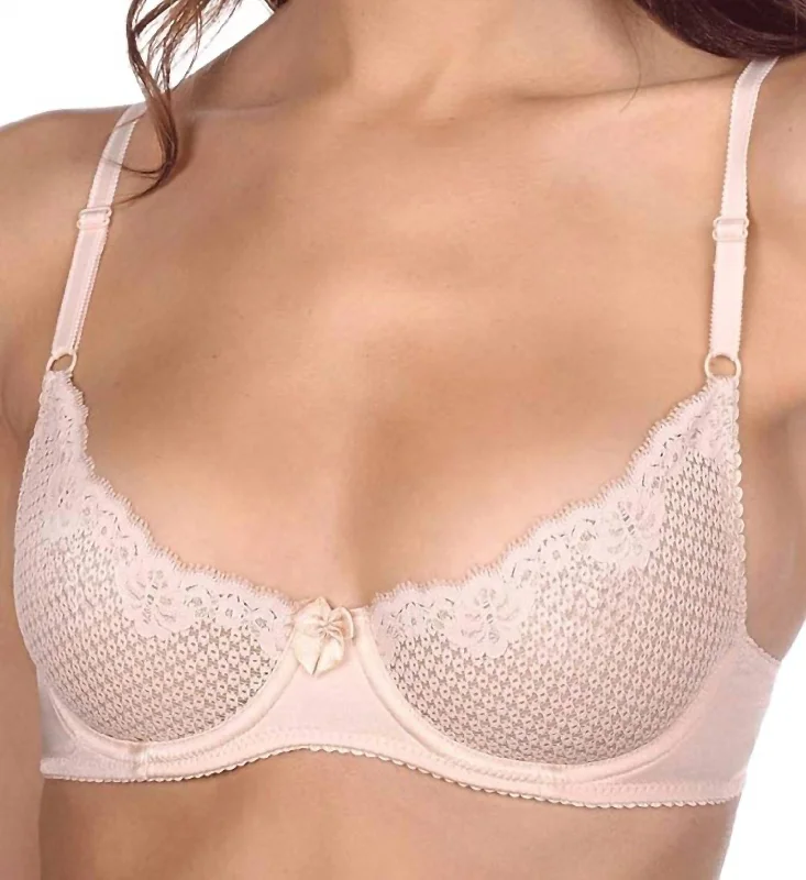 Duet Lace Underwire Demi Bra In Beige