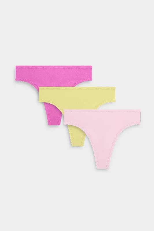 Cotton Thong in Italian Ice (Pack)