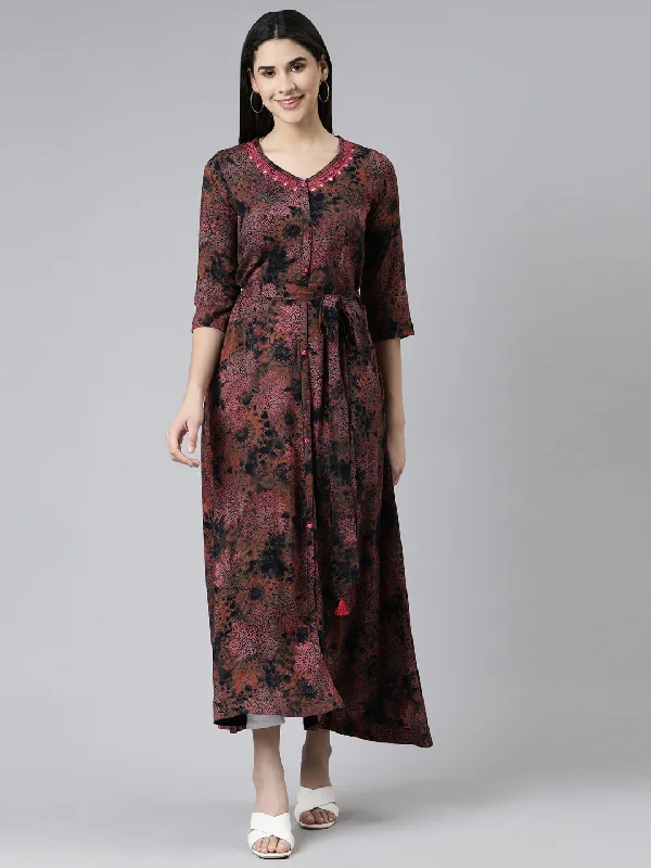 Neeru's Multi Straight Casual Printed Dress