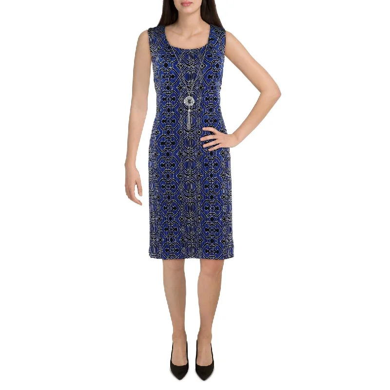 R&M Richards Womens Shutter Pleat Knee-Length Cocktail And Party Dress