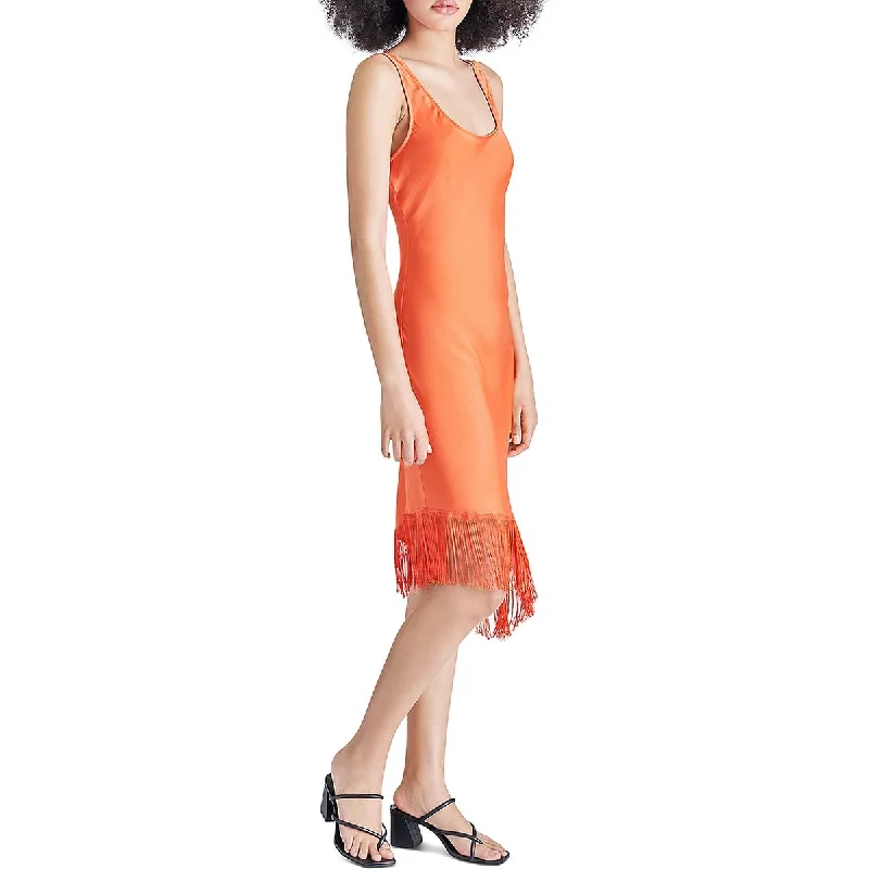 Steve Madden Womens Inessa Fringe Knee-Length Cocktail And Party Dress