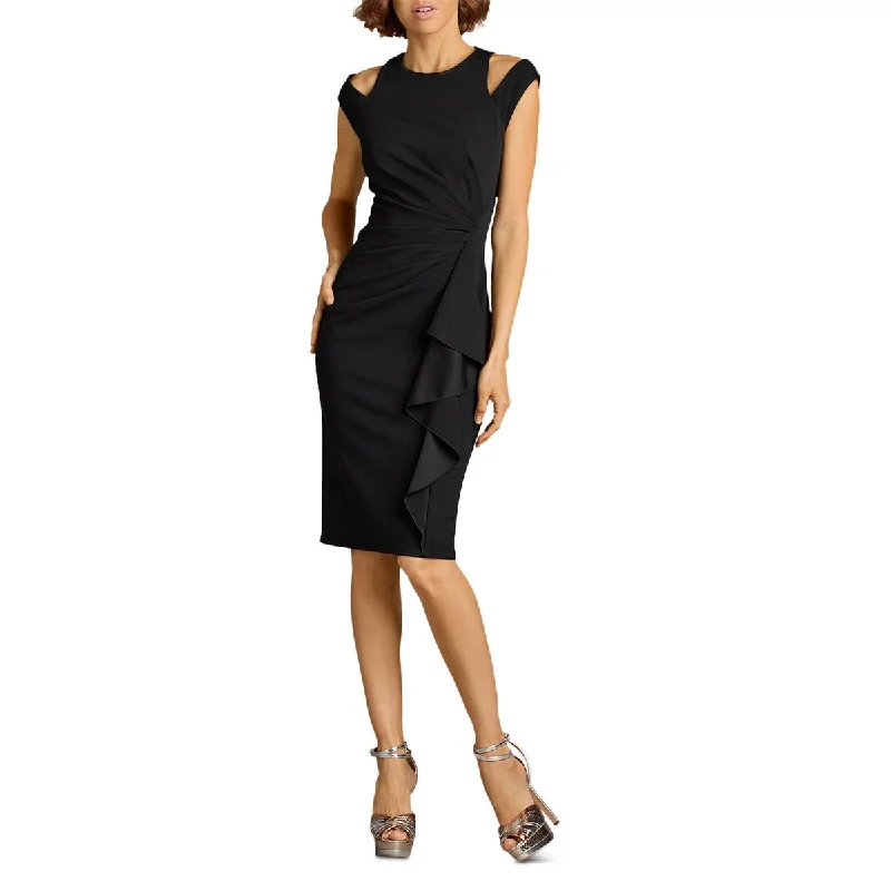 Tadashi Shoji Womens Gathered Knee-Length Cocktail and Party Dress