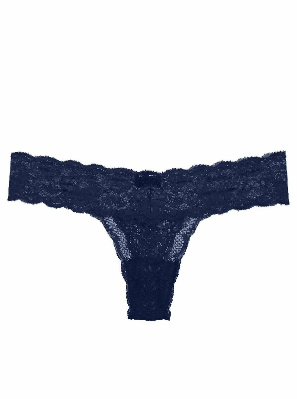 Women's Never Say Never Cutie Thong Panty In Navy Blue