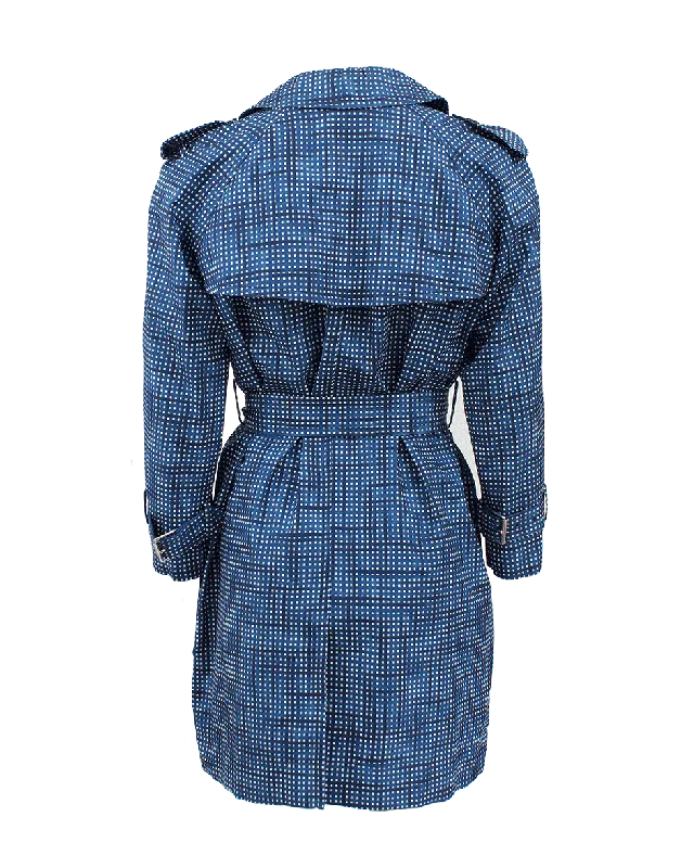 Belted Check Trench Coat