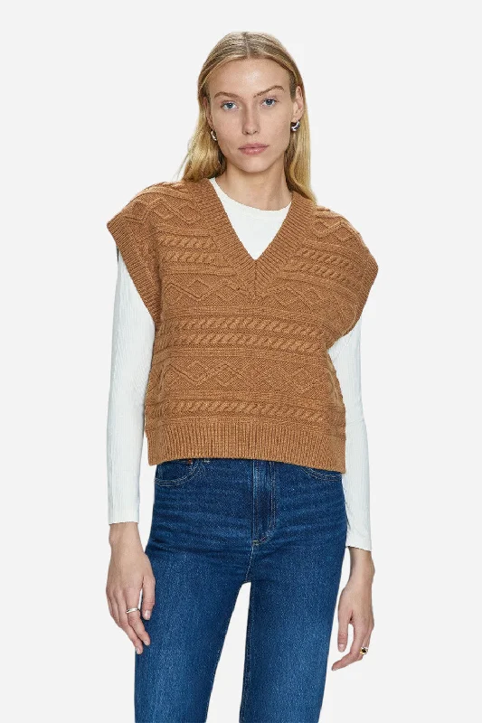 Pistola Marta Sweater Vest in Caramel