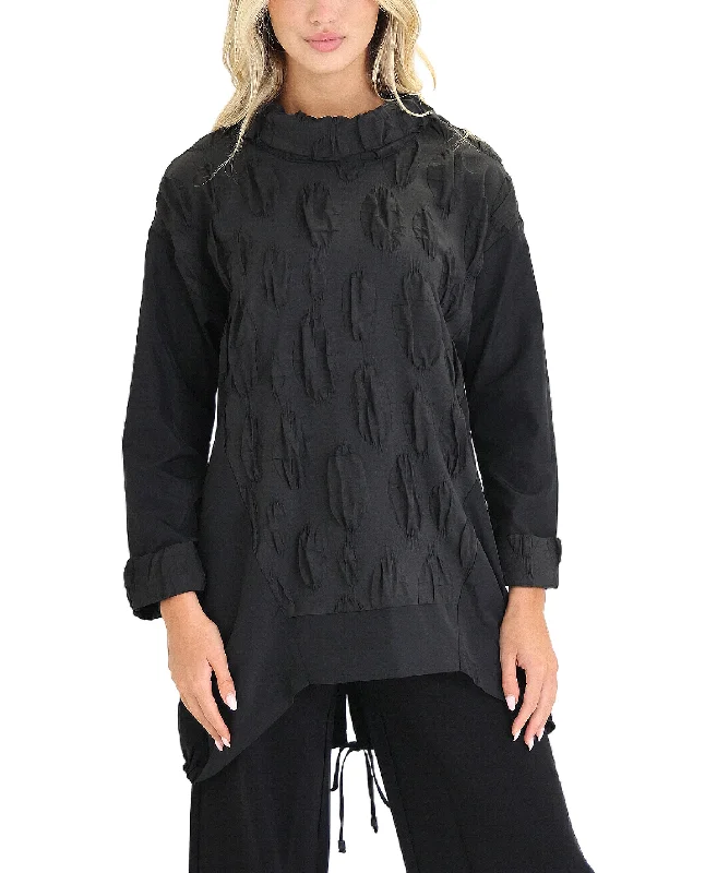 Puckered Nylon Hi-Lo Tunic