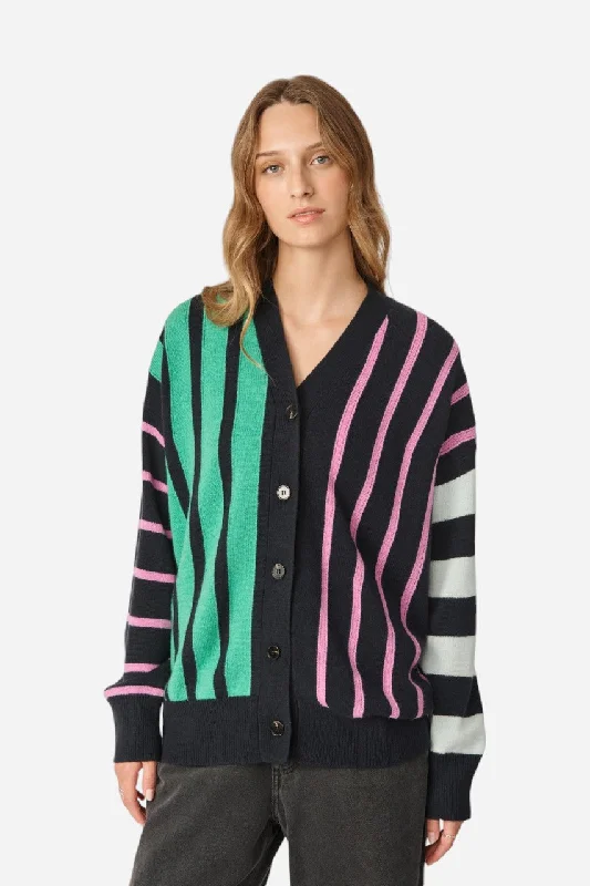 Oncept Whitney Cardigan Indigo Stripe